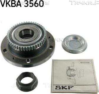 Ступичный подшипник (комплект) SKF задний для Peugeot 607 I 2000-2004. Артикул VKBA 3560