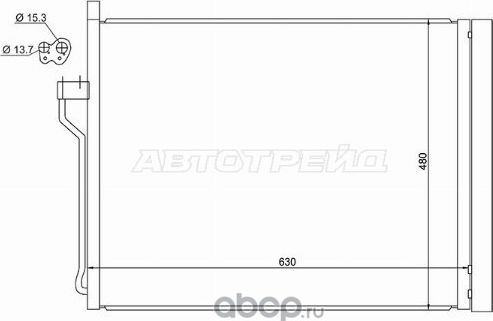 РАДИАТОР КОНДИЦИОНЕРА BMW 5-SERIES F10/F11 10-/6-SERIES F06/F12/F13 12-/7-SERIES F01/F02 08-15 (SAT). Артикул STBM553940 
