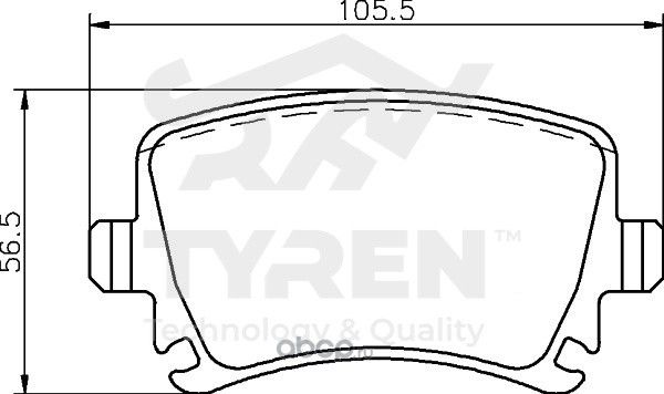 Дисковые тормозные колодки (Tyren). Артикул TYR1219751