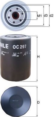 Масляный фильтр Mahle. Артикул OC 297