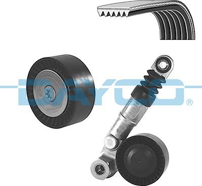 Приводной ремень поликлиновой с роликами (комплект) Dayco. Артикул KPV940