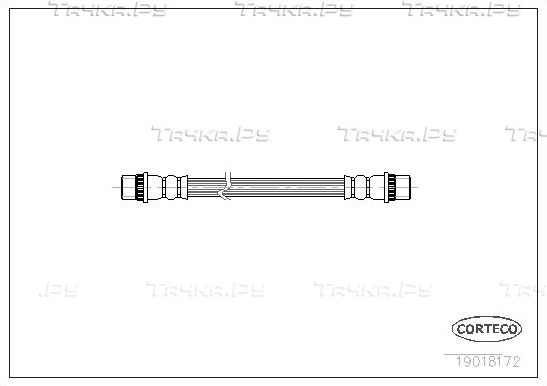Тормозной шланг Corteco задний для Renault Megane I 1998-1999. Артикул 19018172