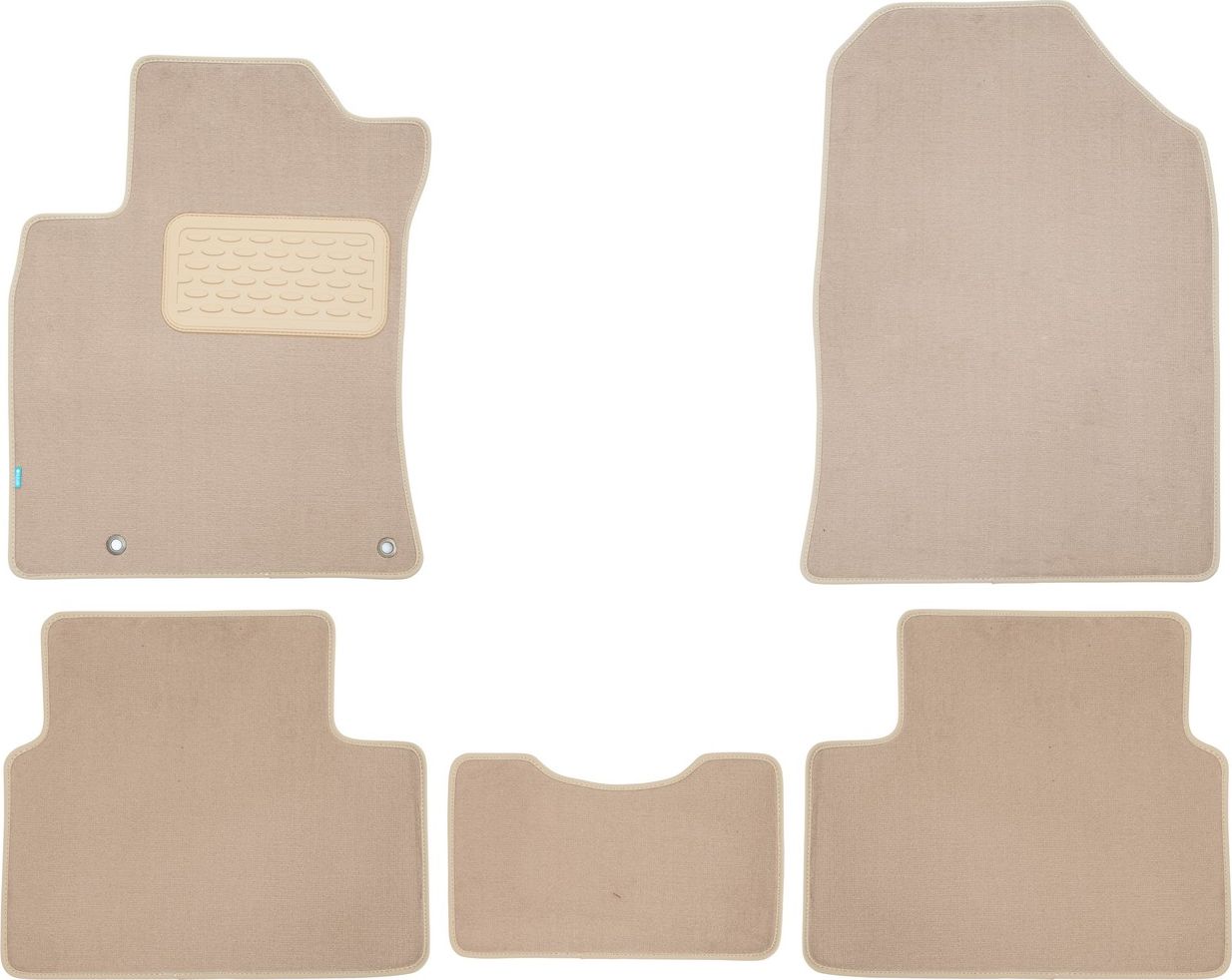 Коврики текстильные Klever Premium для салона Kia Ceed III универсиал 2018-2026 БЕЖЕВЫЕ. Артикул KLEVER0402507422112kh