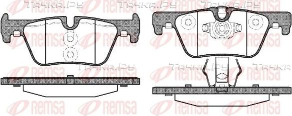 Тормозные колодки Remsa задние для BMW 2 F22 2012-2026. Артикул 1476.00