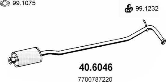 Глушитель Asso. Артикул 40.6046