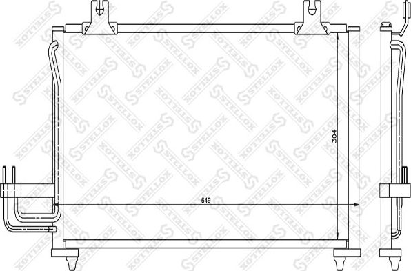 Радиатор кондиционера (конденсатор) Stellox. Артикул 10-45626-SX