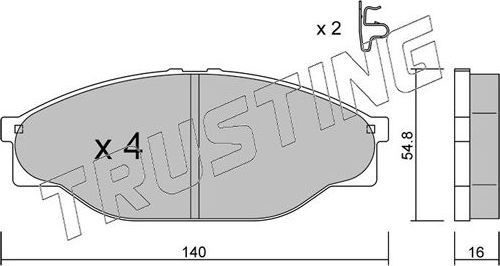 Тормозные колодки Trusting. Артикул 448.0