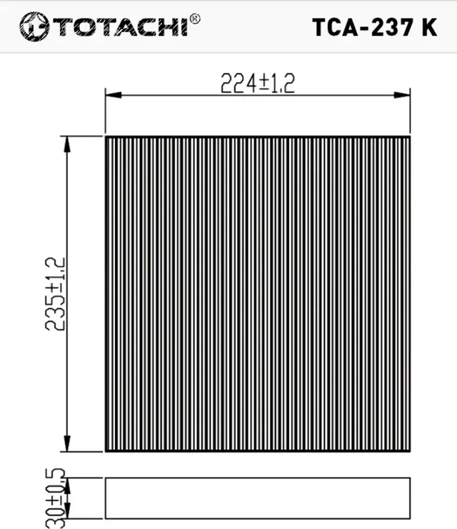 Фильтр салона (Totachi). Артикул TCA237K