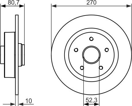 Тормозной диск Bosch. Артикул 0 986 479 607