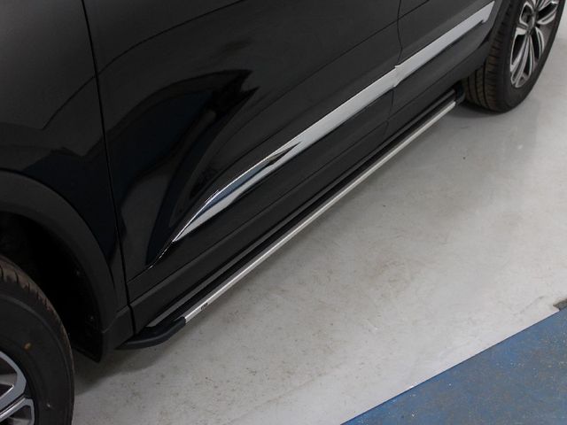 Пороги алюминиевые ТСС Slim Line Silver 1780 мм для Chery Tiggo 8 2020-2026. Артикул CHERTIG820-32S