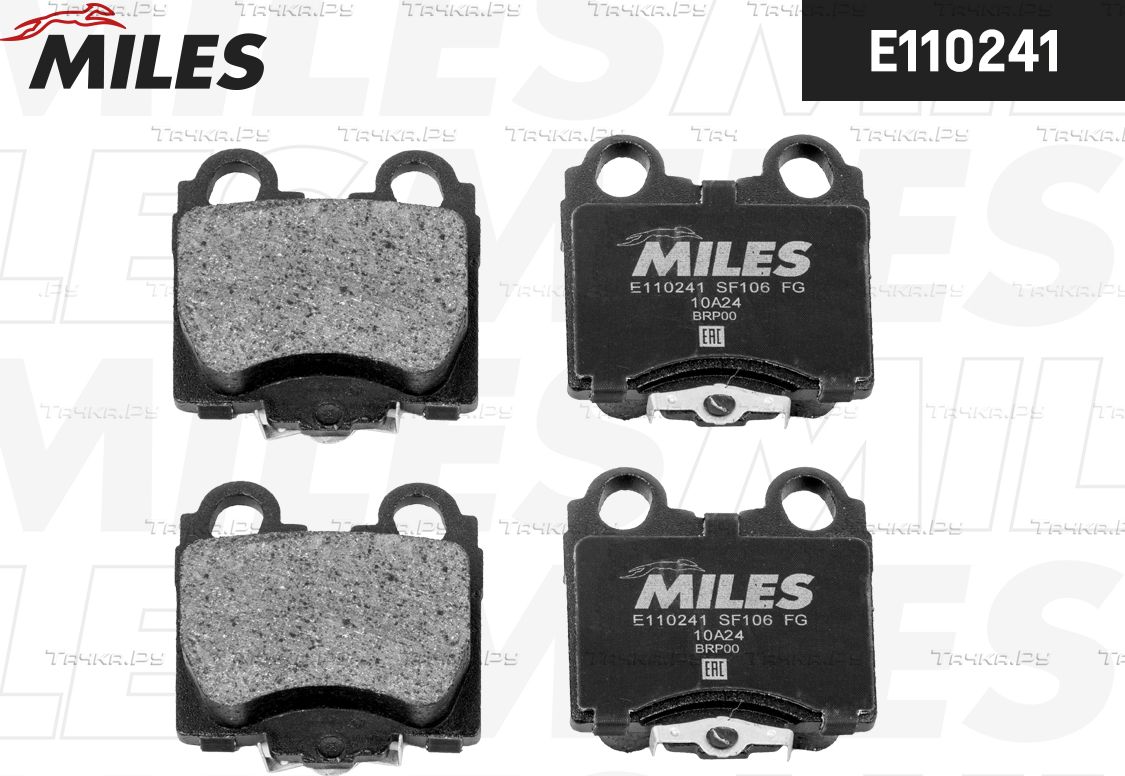 Тормозные колодки Miles (Semi-Metallic) задние для Lexus GS II 1997-2004. Артикул E110241