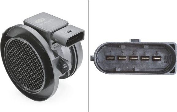 Датчик массового расхода воздуха (ДМРВ) Hella. Артикул 8ET 009 142-351