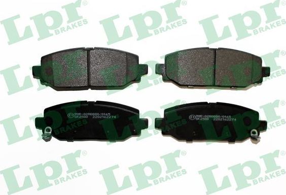 Тормозные колодки LPR задние для Jeep Wrangler IV (JL) 2017-2026. Артикул 05P2274