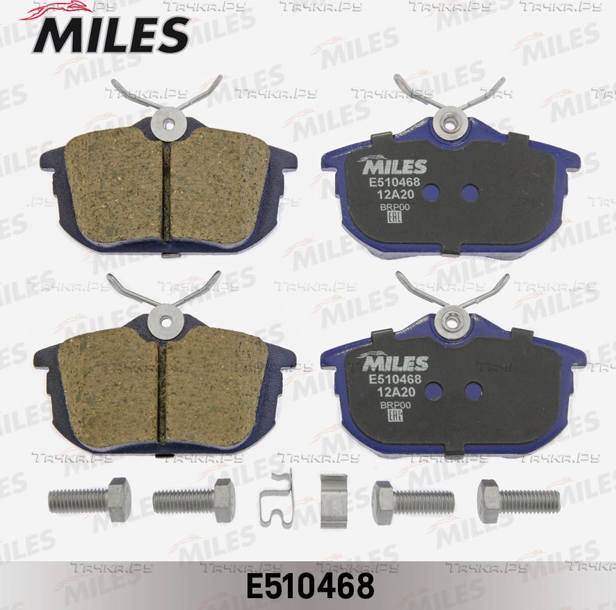 Тормозные колодки Miles (Керамика) для Volvo S40 I 1995-2003. Артикул E510468