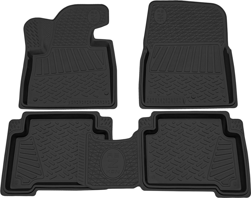 Коврики Rezkon резиновые для салона Hyundai Santa Fe III 2012-2018. Артикул 1020045400
