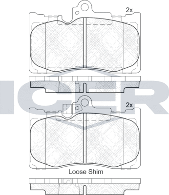 Тормозные колодки Icer. Артикул 182059
