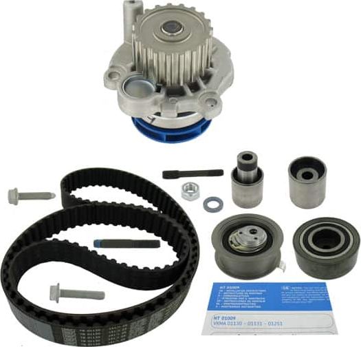 Помпа (водяной насос) с комплектом ремня ГРМ SKF. Артикул VKMC 01251
