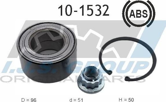 Ступичный подшипник (комплект) IJS Group Technology & Quality. Артикул 10-1532