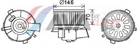 Вентилятор, мотор печки (отопителя) салона AVA. Артикул CN8300