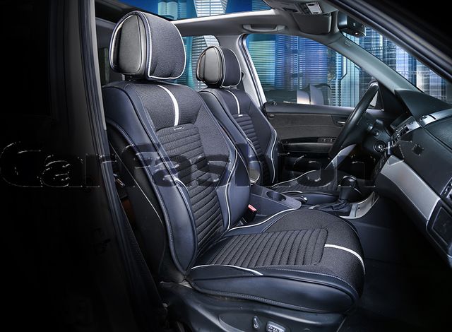 Накидки универсальные CarFashion Sector для авто, цвет Светло-серый/Черный/Черный. Артикул 21908