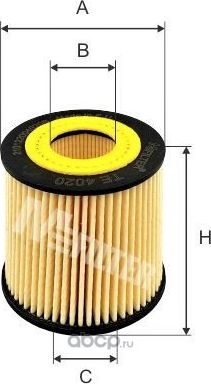 Масляный фильтр MFilter для Mazda 6 I (GG) 2002-2007. Артикул TE 4020