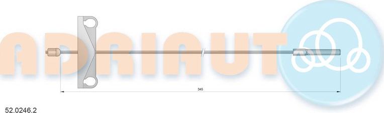 Трос ручника (тросик ручного тормоза) Adriauto. Артикул 52.0246.2