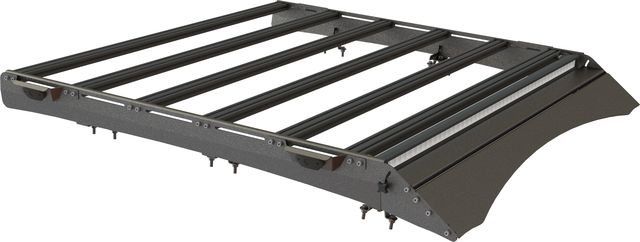 Экспедиционный багажник STC для Toyota Tundra II Double Cab 2006-2021 Шторка дальний и рабочий свет. Артикул STC-TTU/06-TR1-L1L3