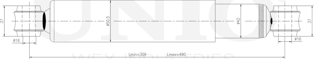 Амортизатор подвески (Unio). Артикул SAB-20024