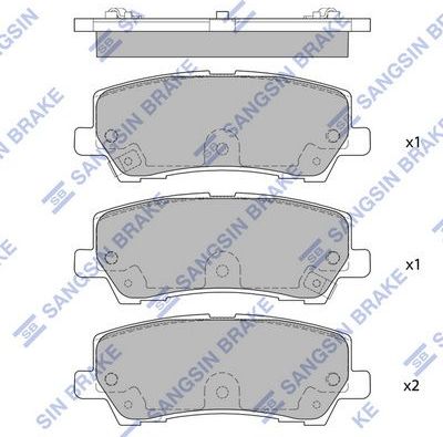 Тормозные колодки Sangsin Hi-Q. Артикул SP4068
