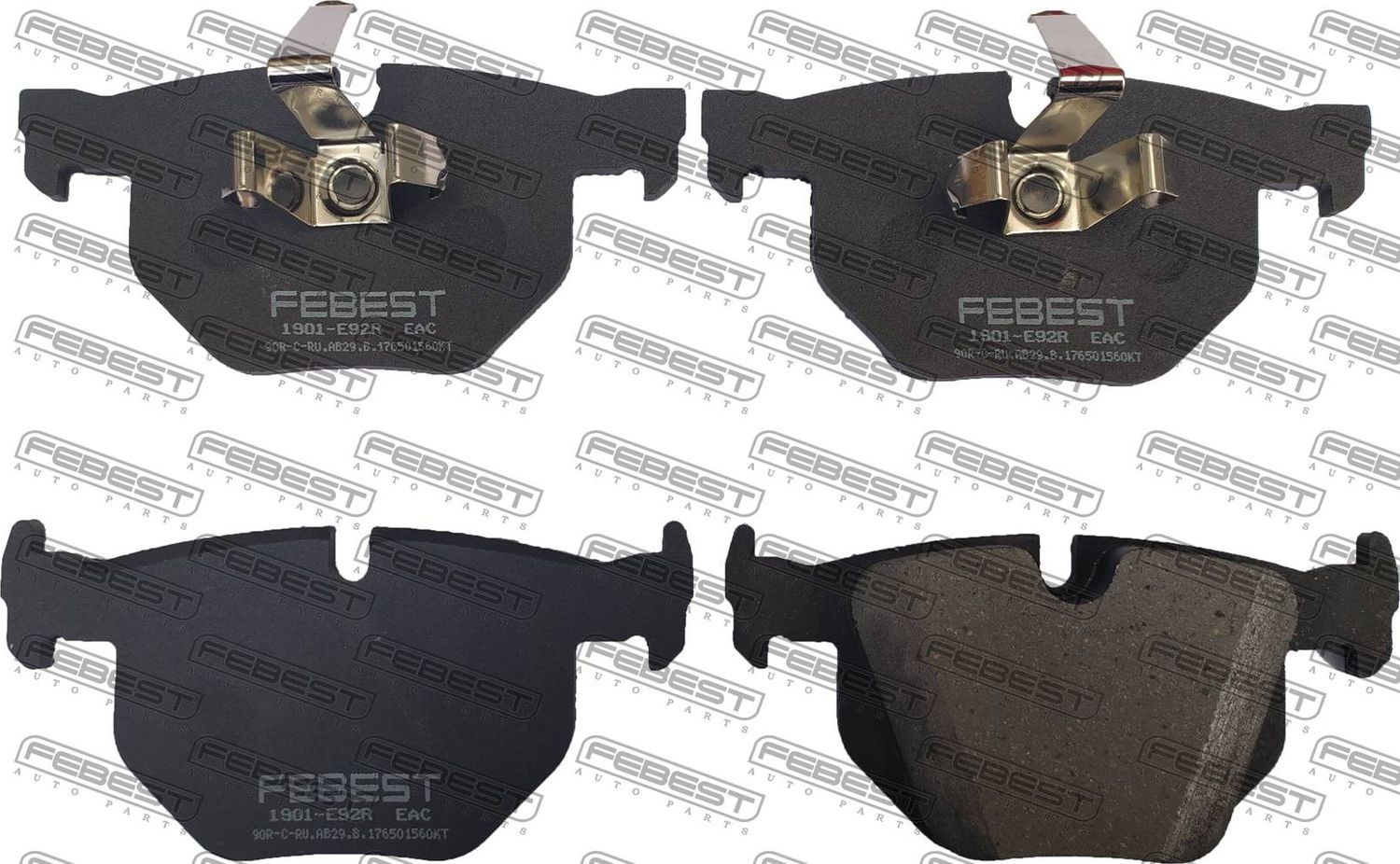 Тормозные колодки Febest. Артикул 1901-E92R