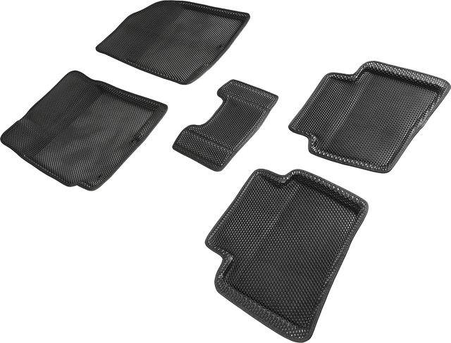 Коврики Seintex 3D EVA Соты для салона Hyundai Solaris 2010-2013 ЧЕРНЫЕ. Артикул 95164