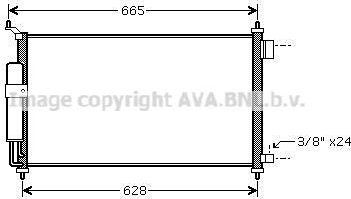 Радиатор кондиционера (конденсатор) AVA для Nissan Note I 2006-2012. Артикул DN5251D