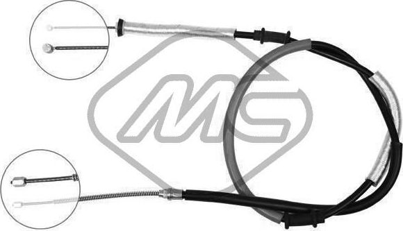 Трос ручника (тросик ручного тормоза) Metalcaucho левый для Fiat Doblo I 2001-2015. Артикул 81403