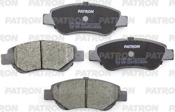 Тормозные колодки Patron. Артикул PBP1499