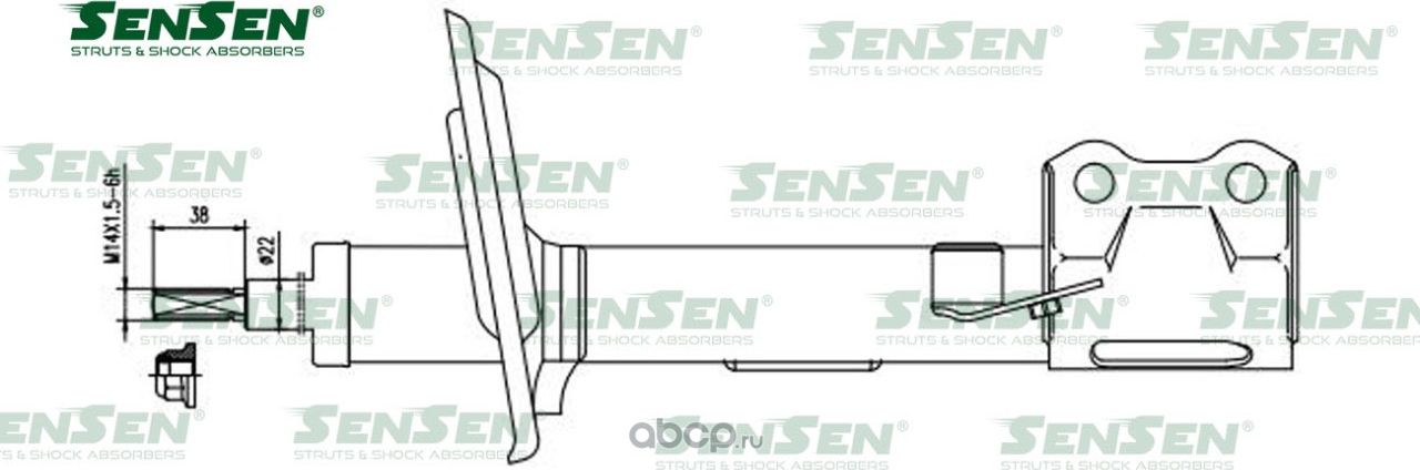 Аморт. перед. лев. Toyota HIGHLANDER/KLUGER (Sensen). Артикул 42142026