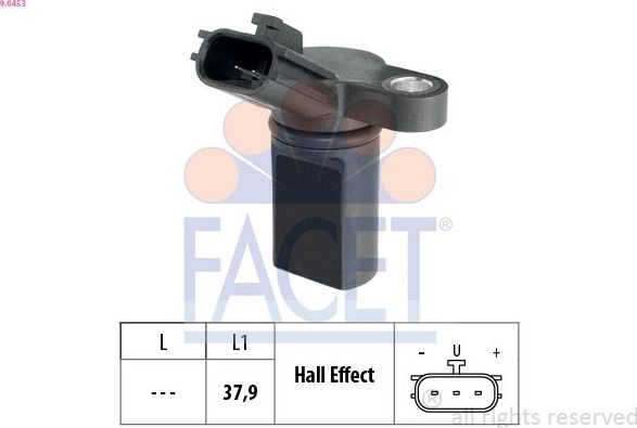 Датчик положения коленвала Facet Made in Italy - OE Equivalent для Nissan Almera N16 2000-2006. Артикул 9.0453