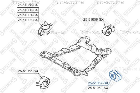 Подушка (опора) двигателя Stellox. Артикул 25-51057-SX