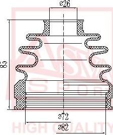 Пыльник шруса Asva. Артикул ASBT-INCW5