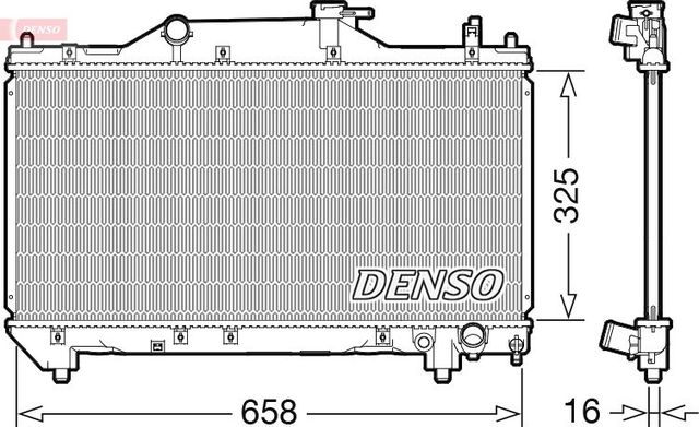 Радиатор охлаждения двигателя Denso для Toyota Ipsum II (M20) 2001-2009. Артикул DRM50131