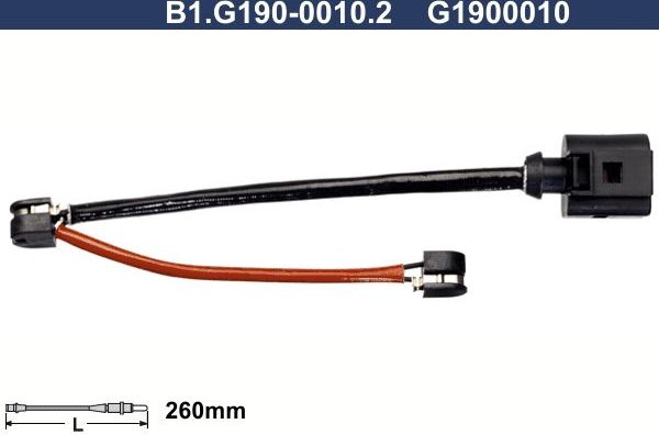 Датчик износа тормозных колодок  Galfer. Артикул B1.G190-0010.2