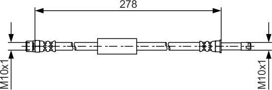 Тормозной шланг Bosch задний для BMW 5 VI (F10/F11/F07) 2009-2017. Артикул 1 987 481 617