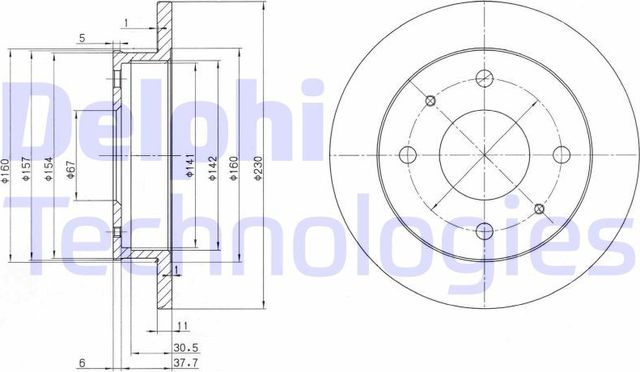Тормозной диск Delphi. Артикул BG3337