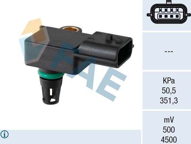Датчик абсолютного давления (ДАД, MAP) FAE для Renault Trafic III 2014-2019. Артикул 15175