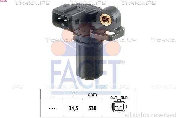 Датчик положения коленвала Facet Made in Italy - OE Equivalent для Ford Mondeo IV 2007-2015. Артикул 9.0323