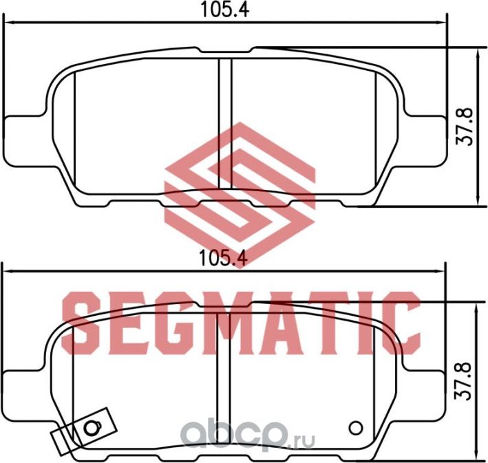 SGBP2551 Колодка торм диск зад Nissan X-Trail 2.0 2007-2013, Tiida 1.6 2007-2012 (Segmatic) Segmatic. Артикул SGBP2551