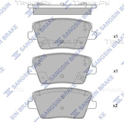 Тормозные колодки Sangsin Hi-Q. Артикул SP4331