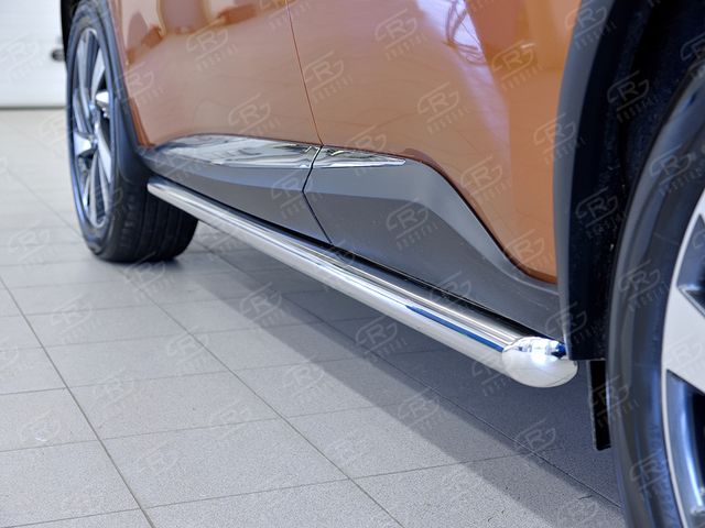 Защита порогов RusStal труба d63 для Nissan Murano Z52 2016-2026 (Вариант 1). Артикул NMUT-0024061