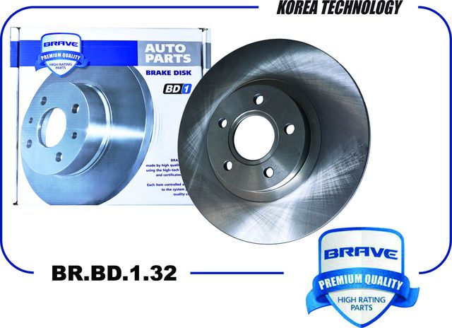 Диск тормозной передний 1520297 BR.BD.1.32 FORD FocusII/III,C-Maх,Кuga,Volvo C30 (Brave). Артикул BRBD132