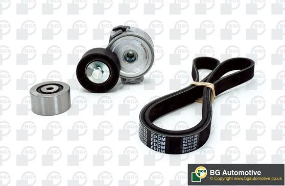 Приводной ремень поликлиновой с роликами (комплект) BGA для Peugeot 307 I 2000-2008. Артикул DB6706K