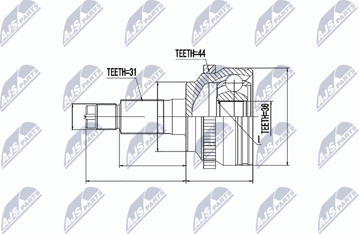 Шрус внутренний (граната) NTY. Артикул NPZ-MZ-053
